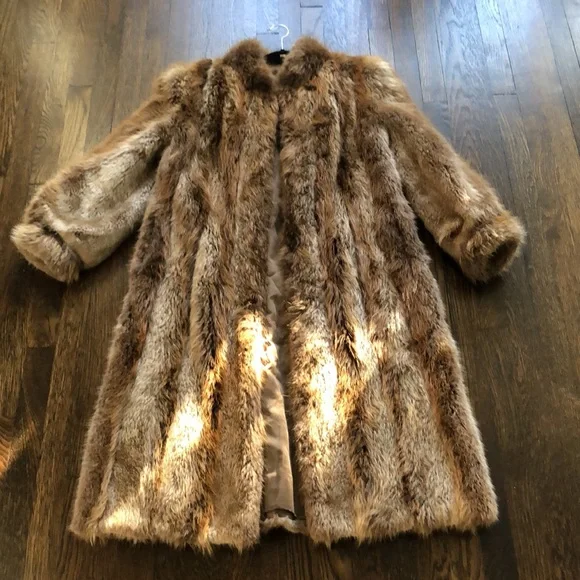 Vintage Full Fur Canadian Long Coat Montreal Medium Marcel Jodoin Mob Wife